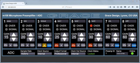 Grace Design m108 - 8 Channel Mic Preamp / ADC