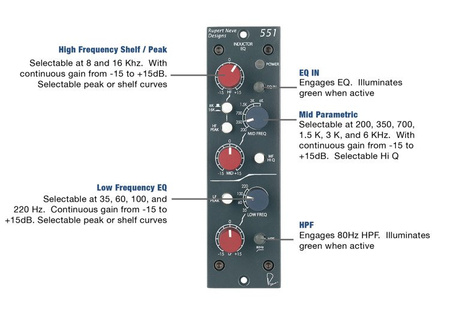 Rupert Neve Designs 551 Inductor EQ